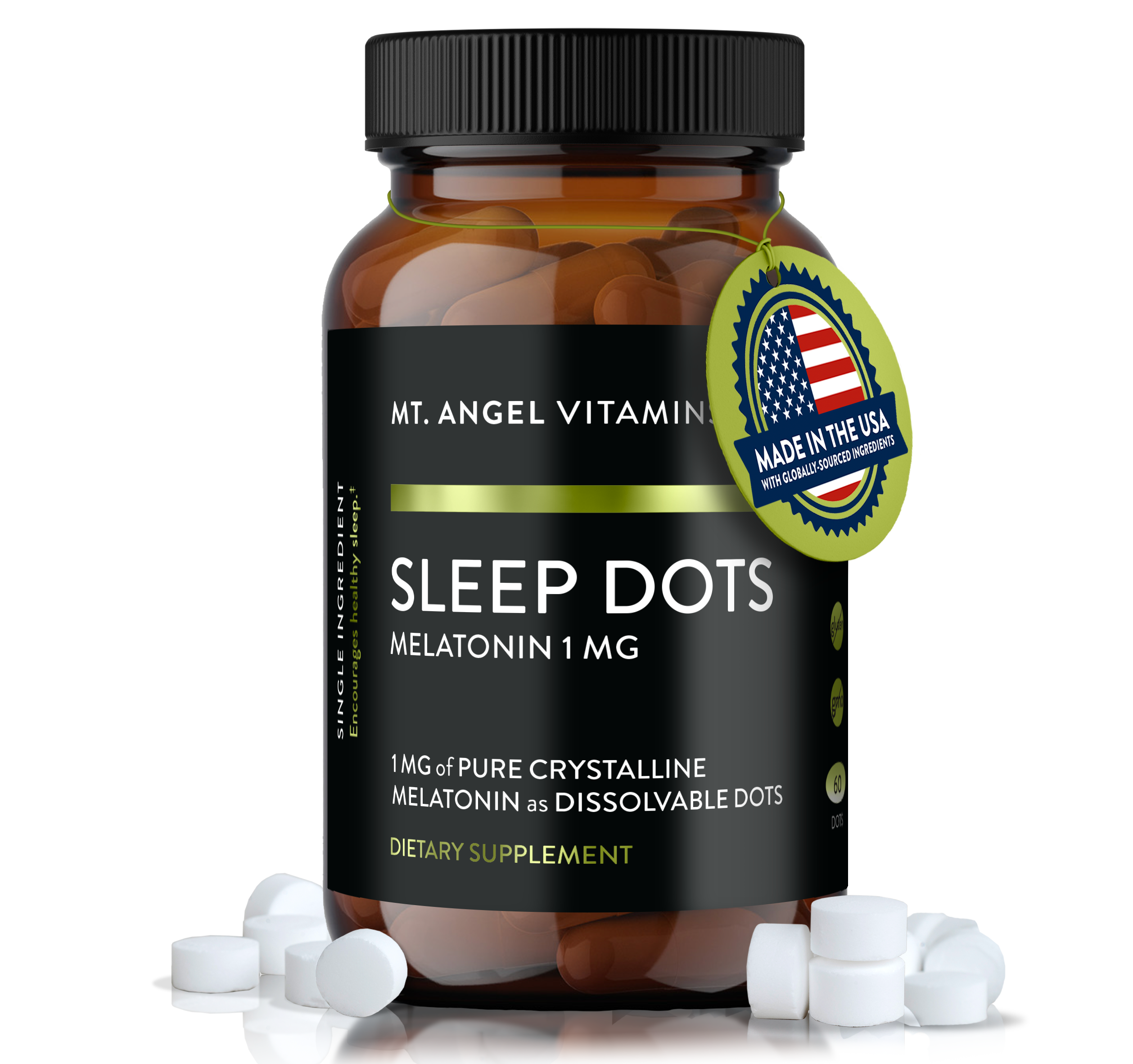 Mt. Angel Vitamins - Wholesale Oral Supplement/Vitamin - Mt. Angel Vitamins' Melatonin Wake/Sleep Dots - 60 Dots0