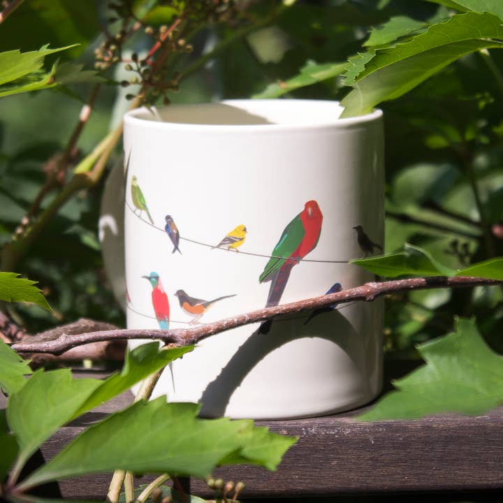 Unemployed Philosophers Guild - Wholesale Coffee Mug - Birds on a Wire Heat-Changing Coffee Mug