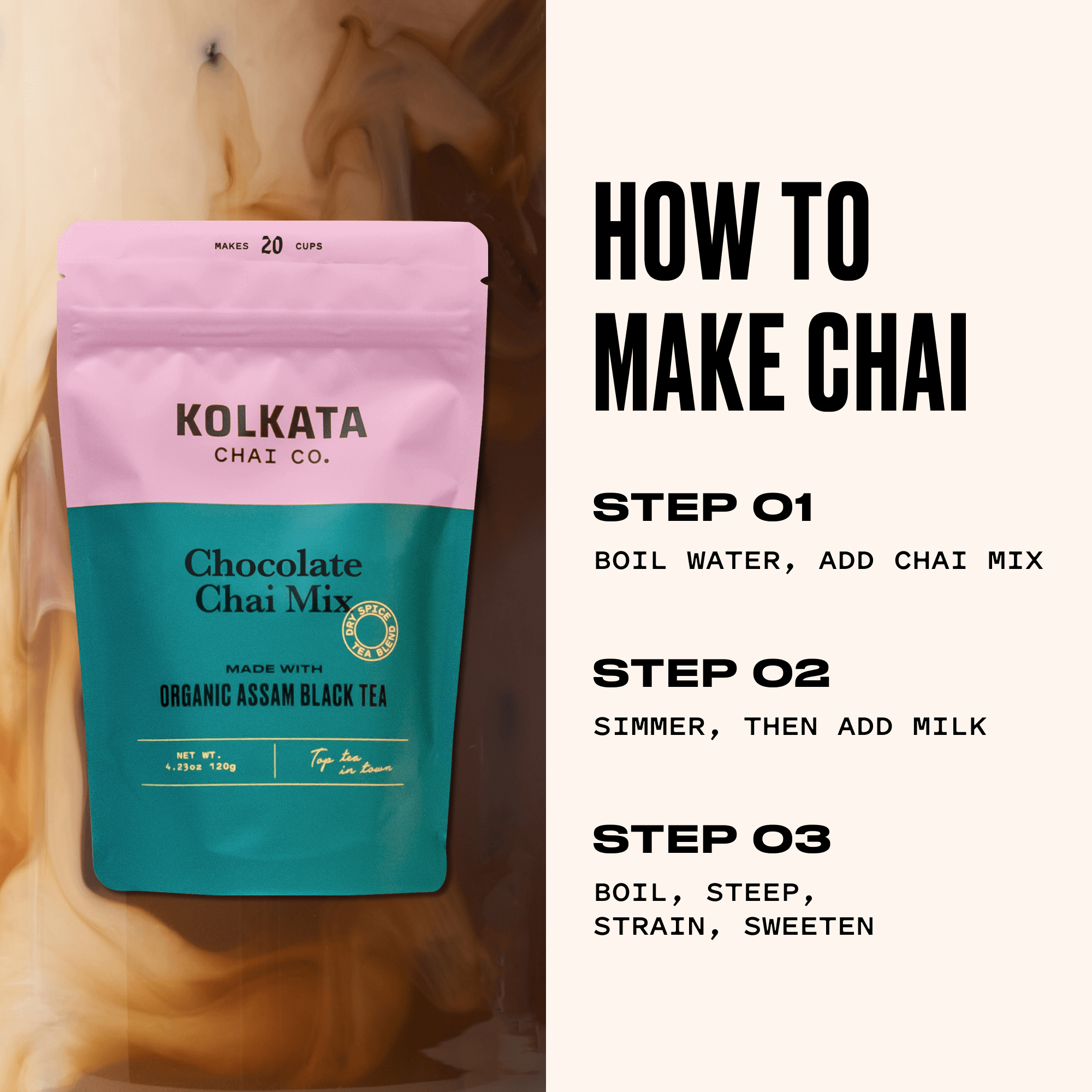 KOLKATA CHAI CO - Wholesale Loose Tea - Chocolate Masala Chai Mix5