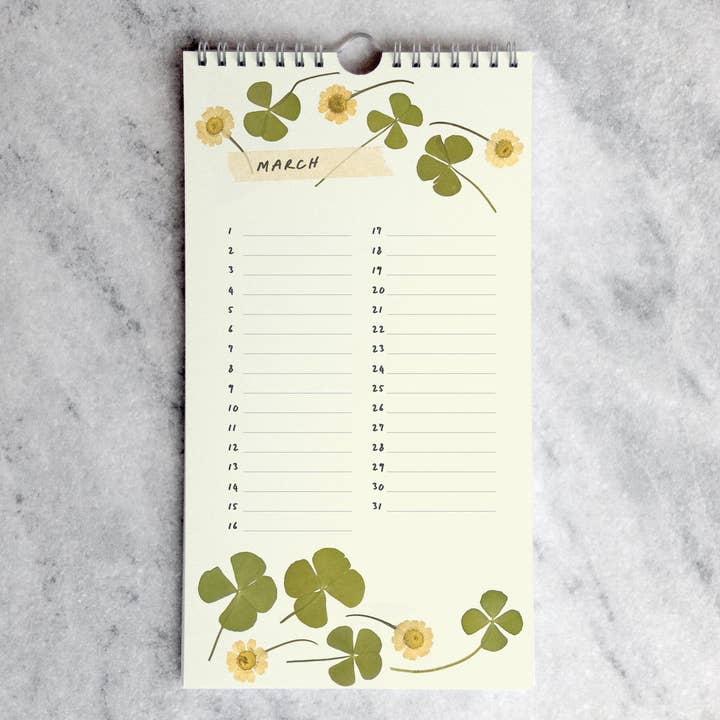 Favorite Story - Wholesale Calendar - Celebration Calendar, Pressed Flowers3