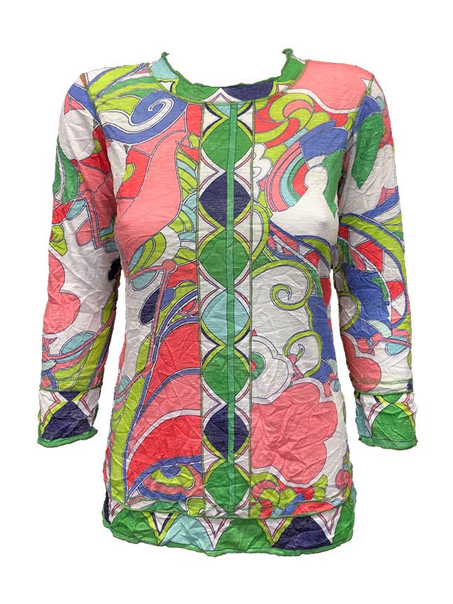 TOP MERROW CON CUELLO REDONDO Y MANGA 3/4 -
MELÓN 8536 para venta al por mayor de David Cline