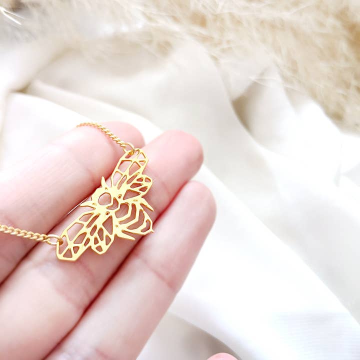 Bee Insect Necklace Gold / Silver for wholesale by Shany Design Studio
