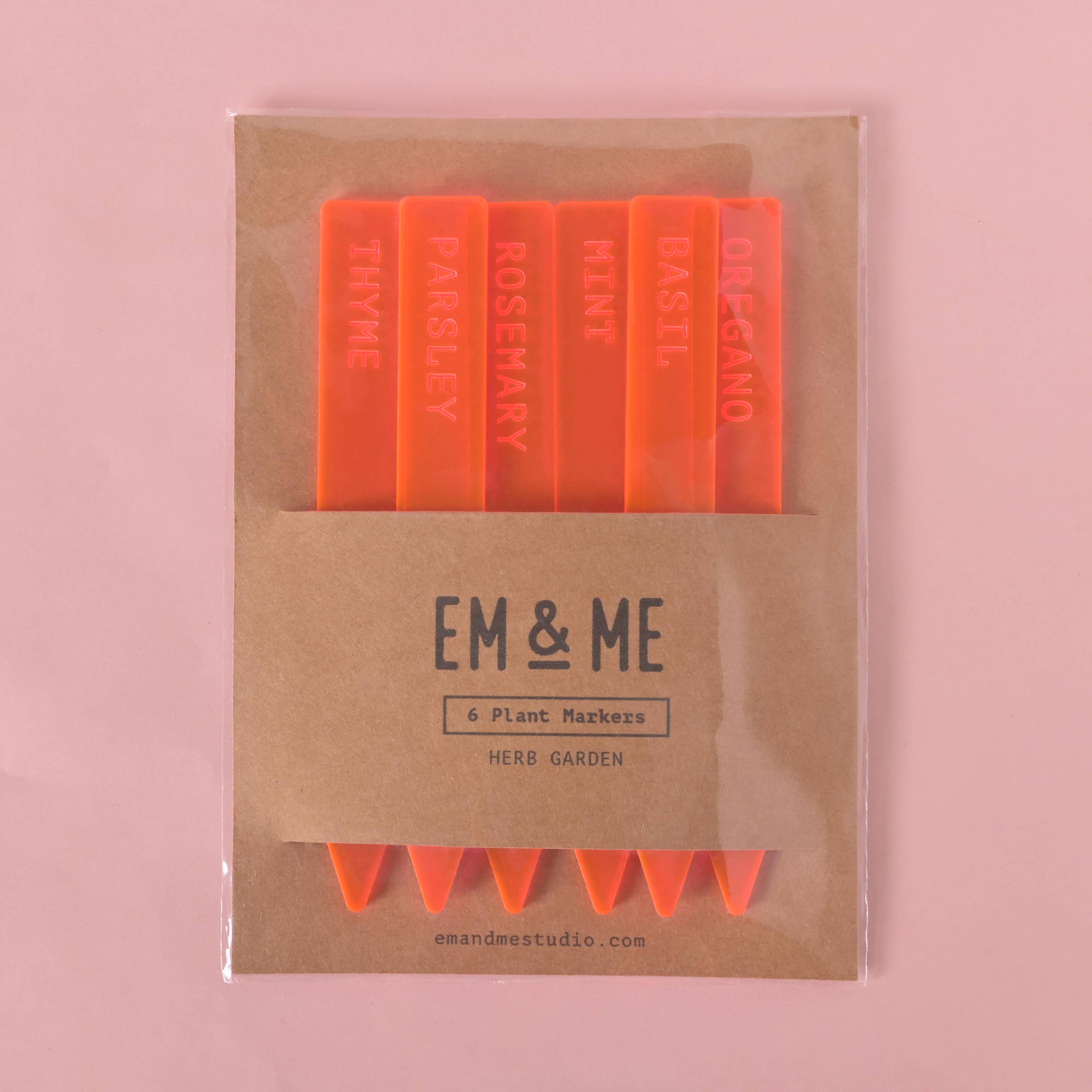 Em And Me Studio - Wholesale Garden Tool - Acrylic Plant Markers, Set of 6, Vegetable and Herb Garden7