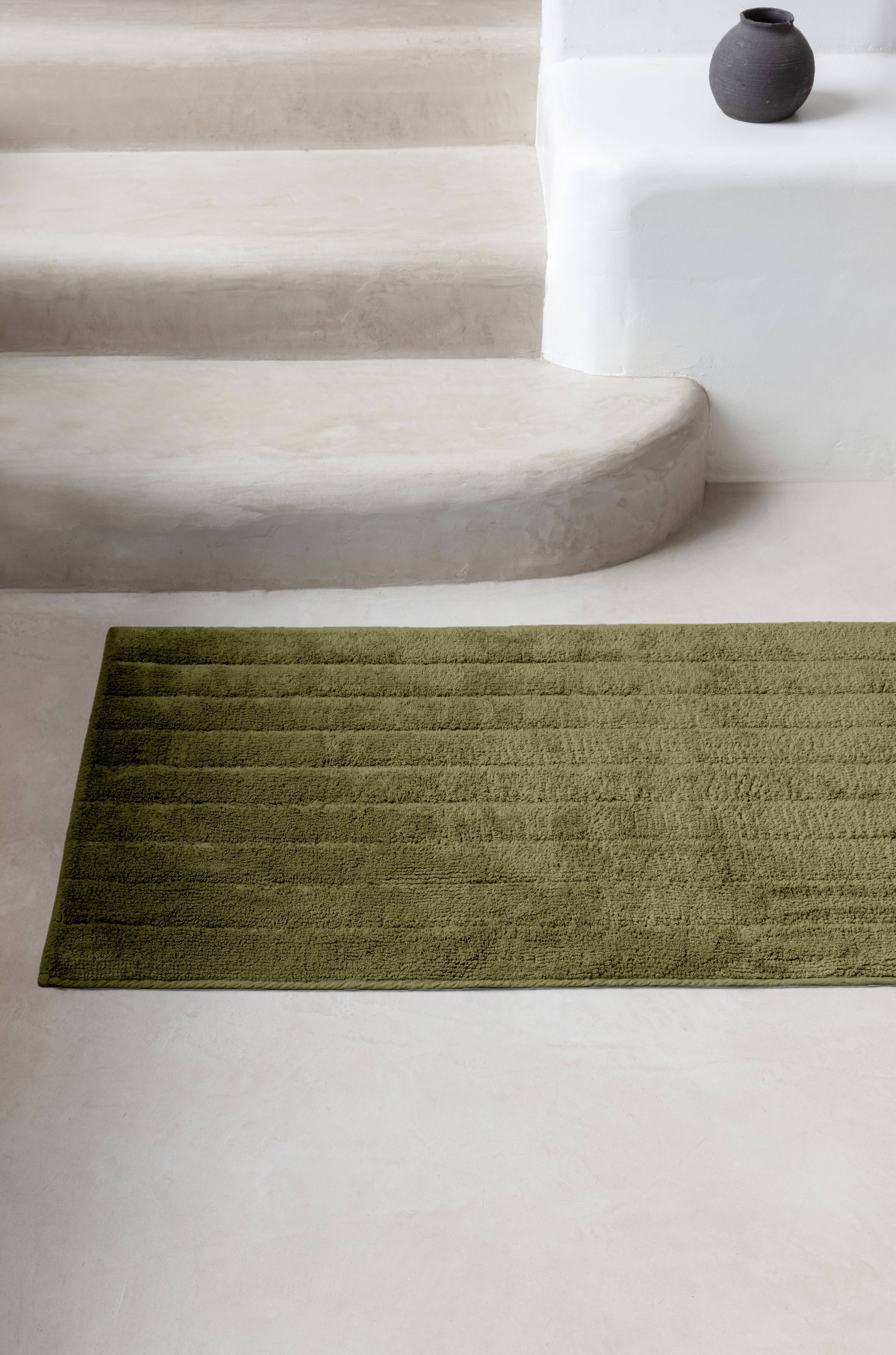 Casilin - Venta al por mayor Alfombrillas de baño - Alfombra de baño Luca - Verde musgo3