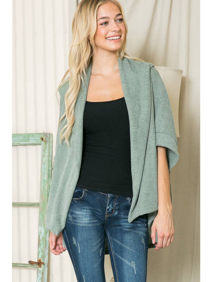 Orange Farm Clothing - Vente Cardigan – femme - Cardigan texturé à col châle, 3 couleurs