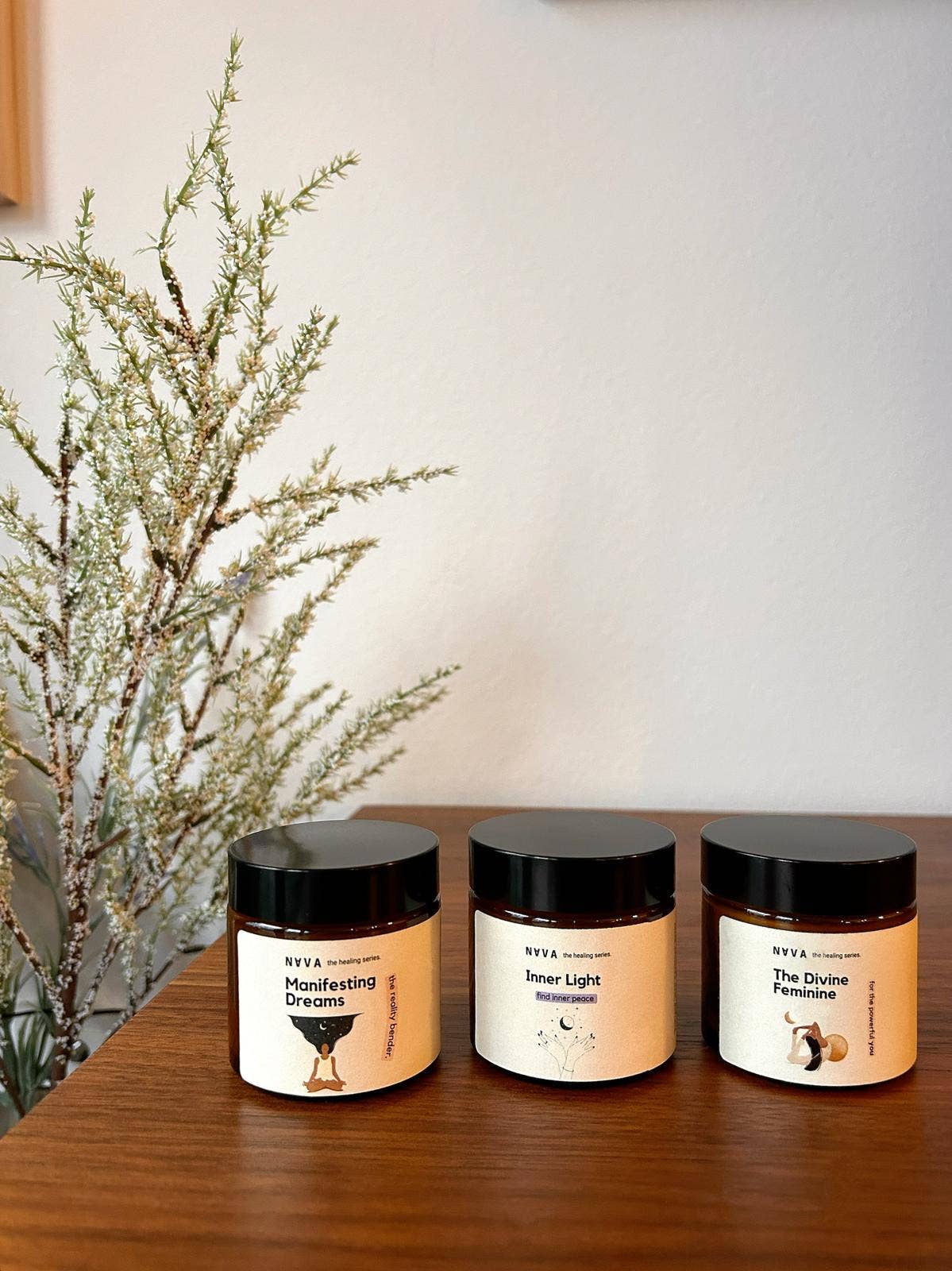 NAVA – wholesale Jar/filled candle – 	
Aromatherapy Organic Soy Candle - Inner Light 5