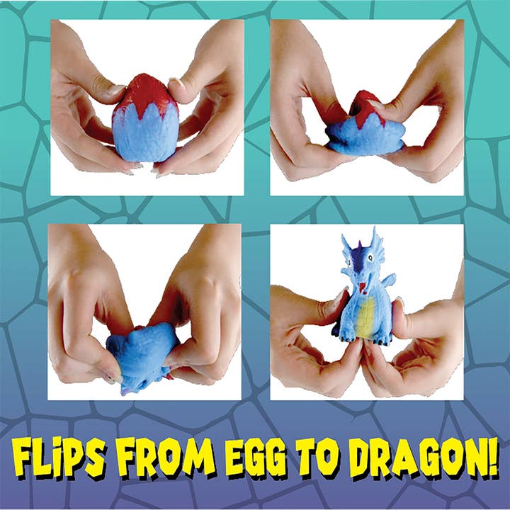 Novelty Brands - Wholesale Squishy Toy - Kids & Baby - Squish and Squeeze Dragon Hatchers Assortment- 12/Display