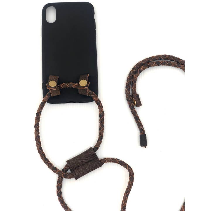 iphone-fodral svart, mörkbrun läder thong för wholesale av LINDA HERING