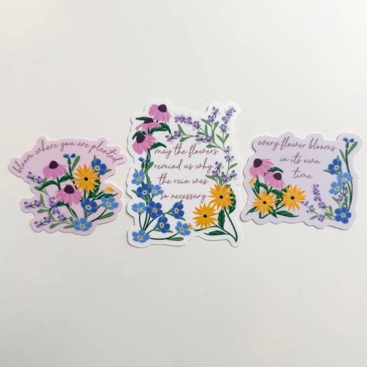 AMW the studio - Wholesale Sticker - Prairie Blossom Vinyl Stickers1