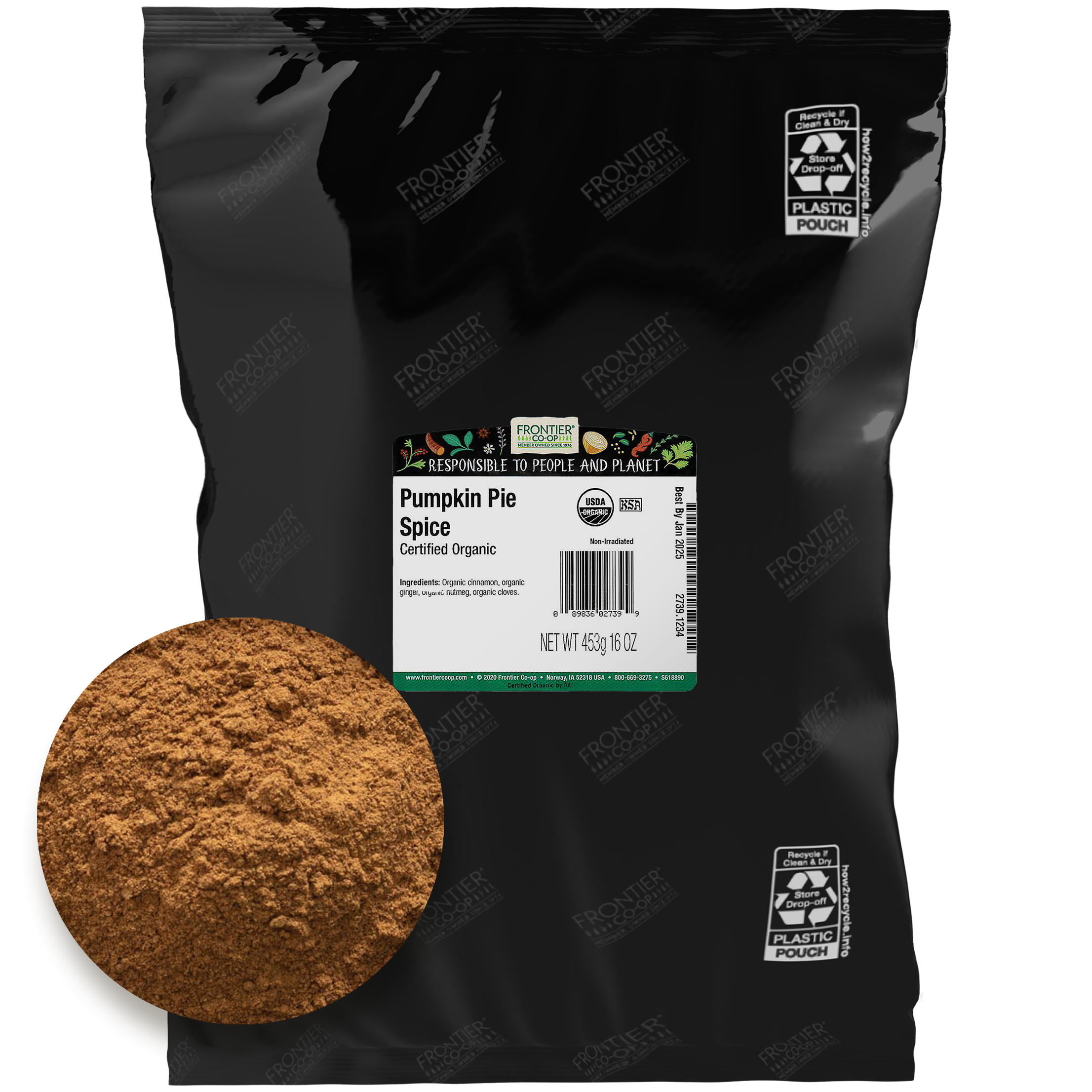 Frontier Co-op - Wholesale Dried Spice Mix - Organic Pumpkin Pie Spice - Cinnamon, Ginger, Cloves, Nutmeg1