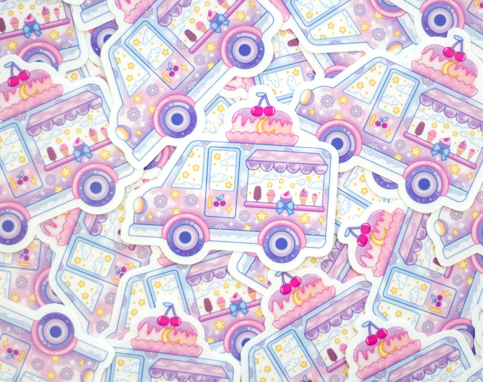 Unicorn Eclipse - Wholesale Sticker - Ice Cream Truck Clear Sticker1