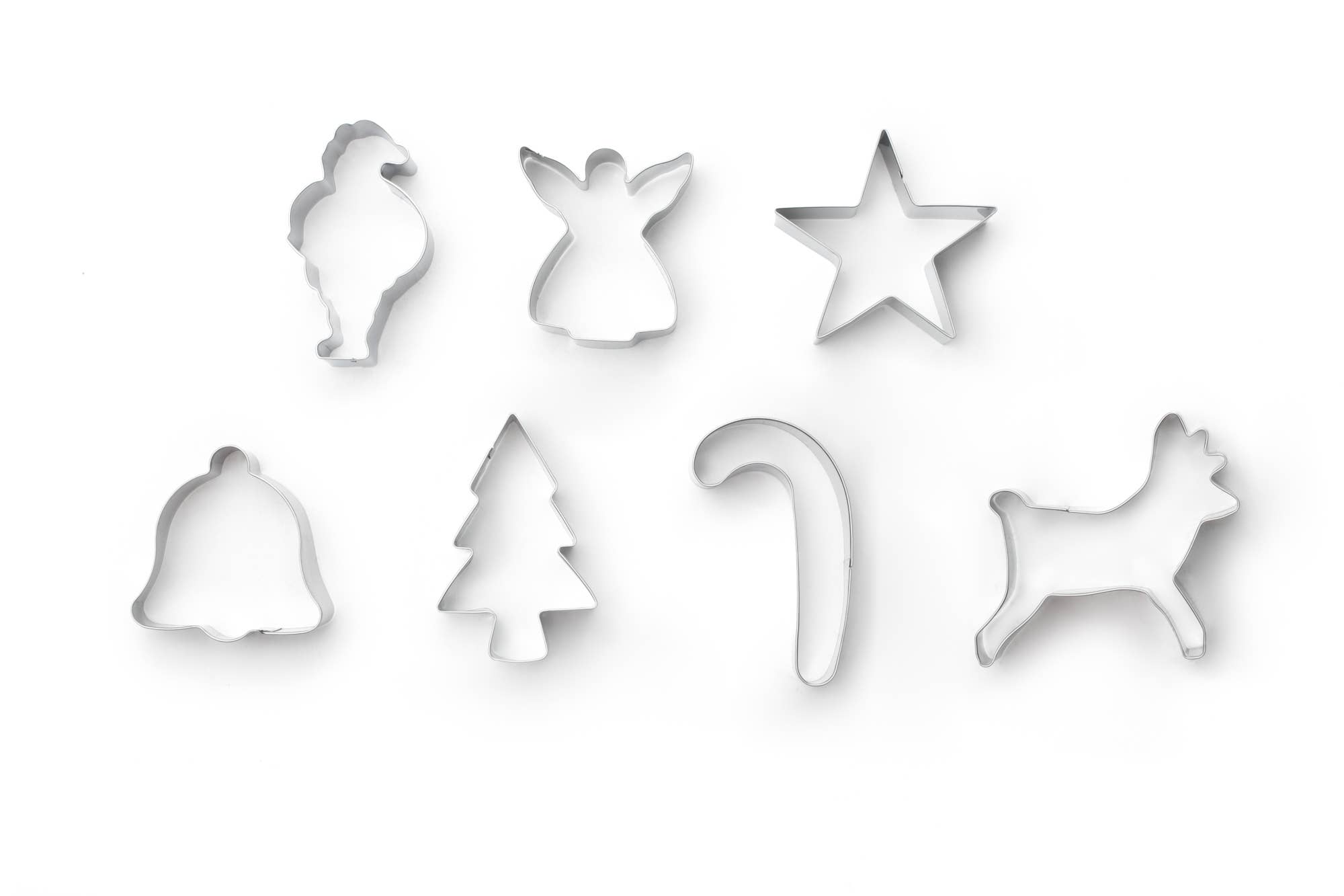 Fox Run Brands - Wholesale Cookie Cutter - Fox Run Christmas Cookie Cutters, Set of 7, 1" x4.25" x3.5"2