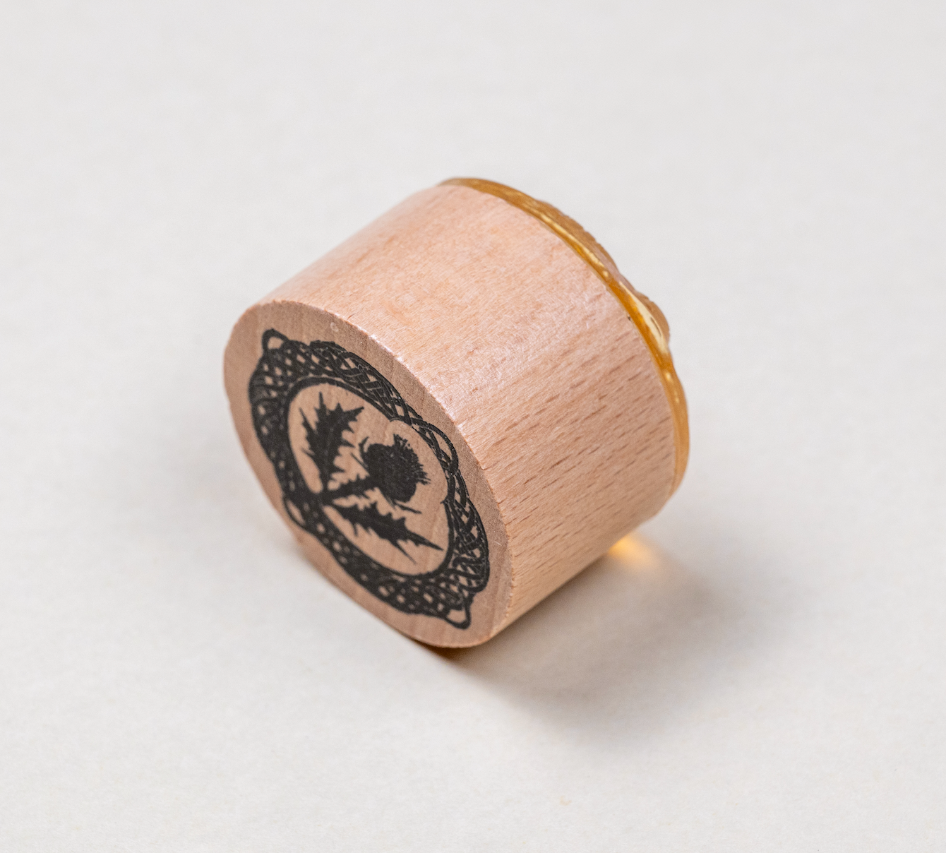 CoraCreaCrafts - Wholesale Rubber/Decorative Stamp - Thistle Wooden Stamp1