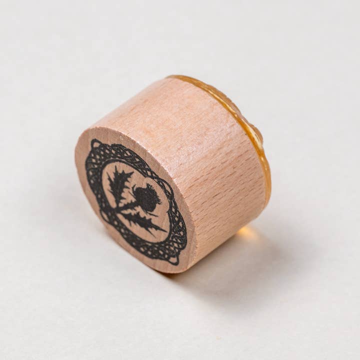 CoraCreaCrafts - Wholesale Rubber/decorative stamp - Thistle Wooden Stamp1