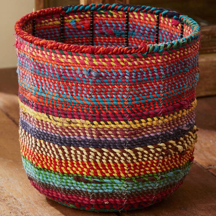 Recycled Fabric Covered Metal Tall Basket and other Purchase Wholesale korb. Free Returns & Net 60 Terms on Faire trending on Faire.