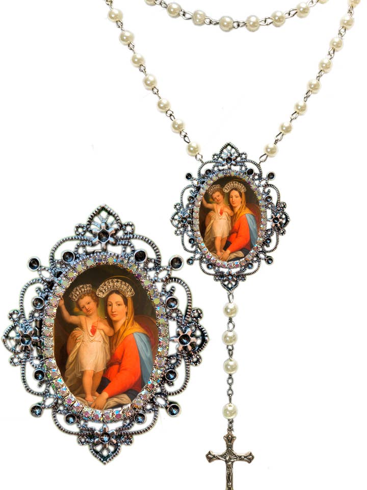 Terço Nossa Senhora com Menino Jesus por atacado de MariaSantissimaShop