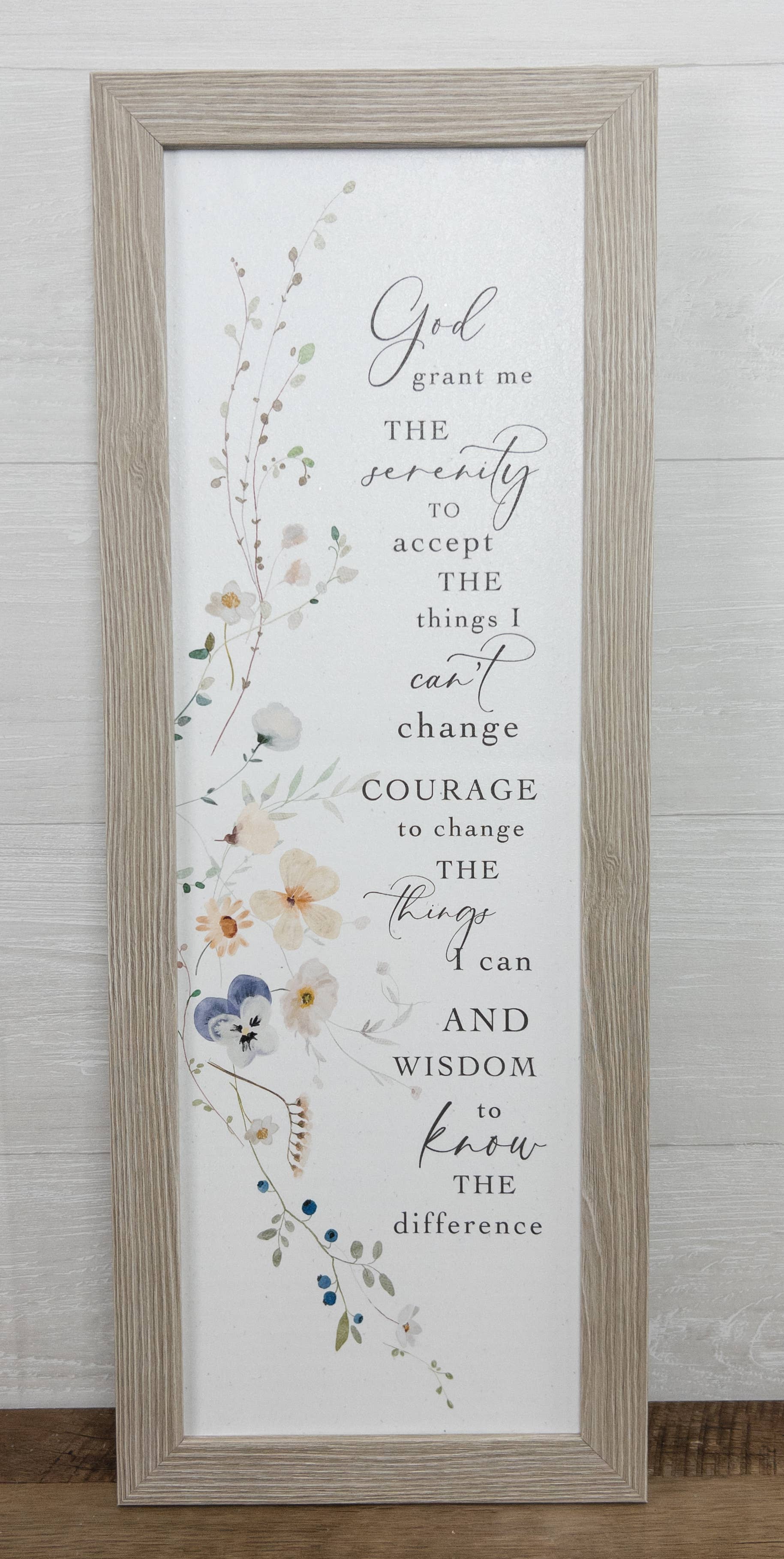Summer Snow Art - Wholesale Sign - God Grant Me The Serenity Prayer Religious Art Sign Vertical3