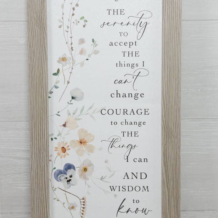 Summer Snow Art - Wholesale Sign - God Grant Me The Serenity Prayer Religious Art Sign Vertical3