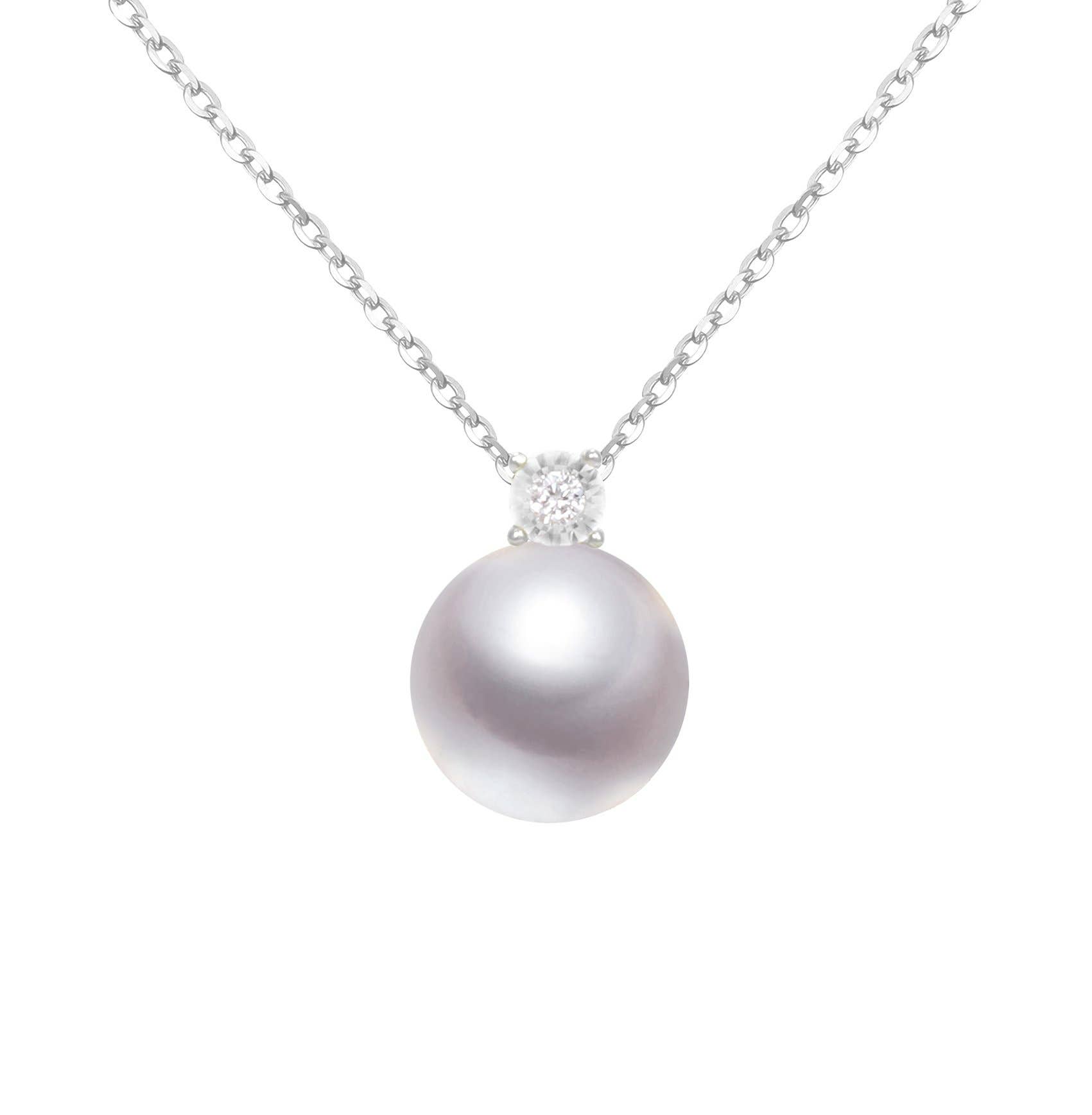 Timeless Pearl - Wholesale Pendant/Charm Necklace - G18k Oversized Pearl and Diamonds Pendant1