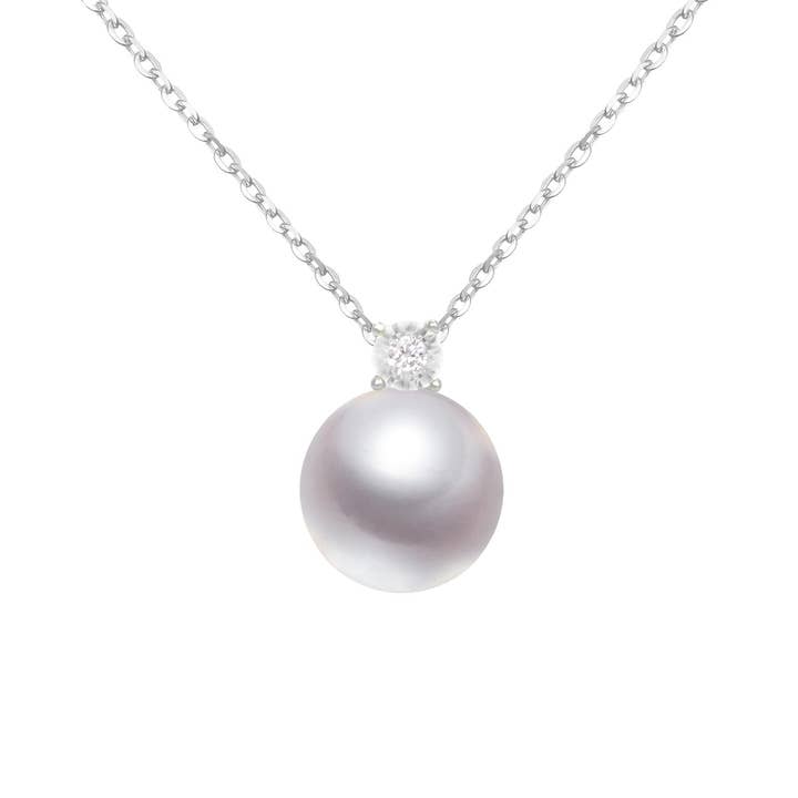Timeless Pearl - Wholesale Pendant/Charm Necklace - G18k Oversized Pearl and Diamonds Pendant1