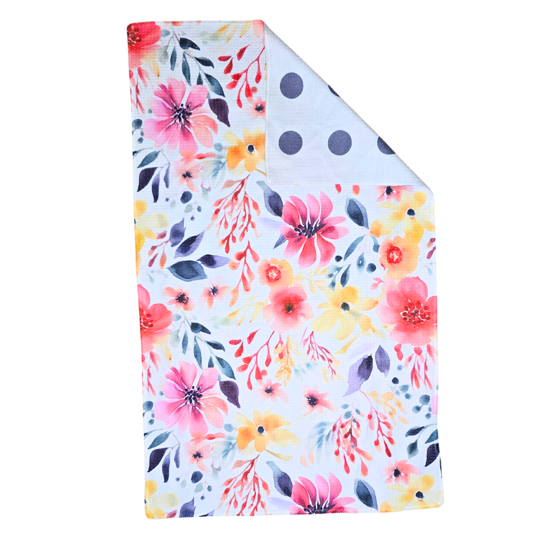 Berry Sweet Towels - Wholesale Tea Towel - Flower Pretty Microfiber Hand Towel - Waffle Weave 18x30"1