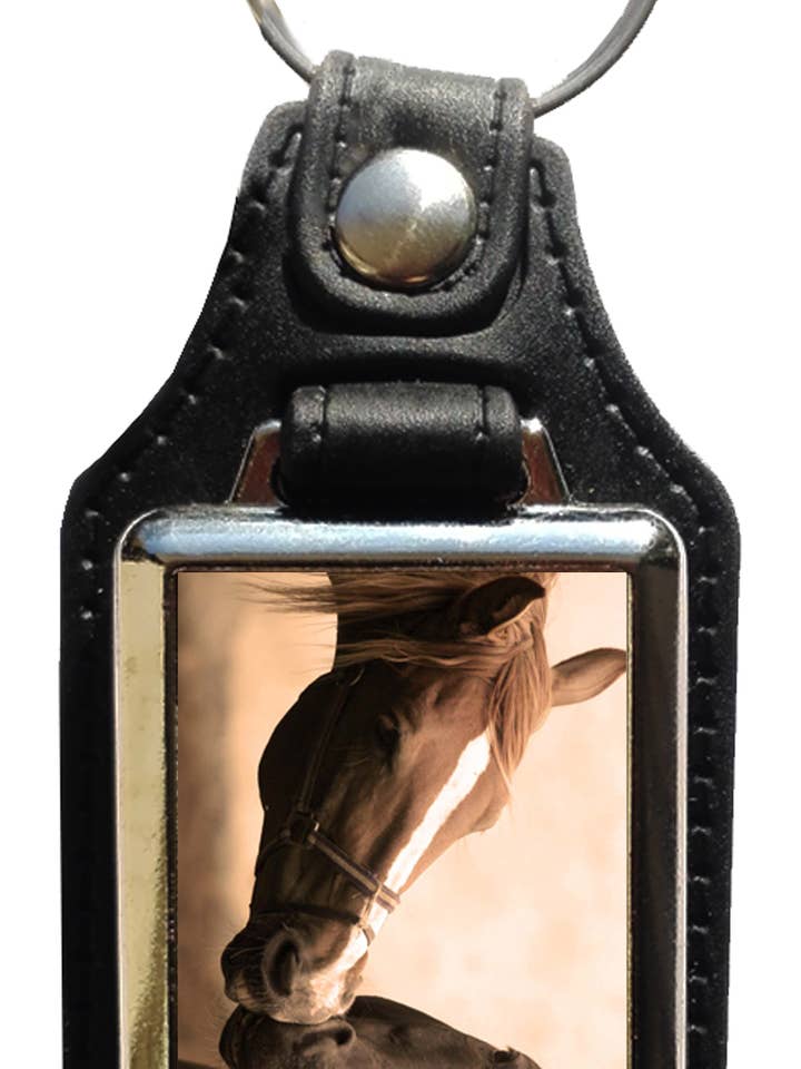 Llavero de cuero ecológico caballos para venta al por mayor de DB GROUP SRL