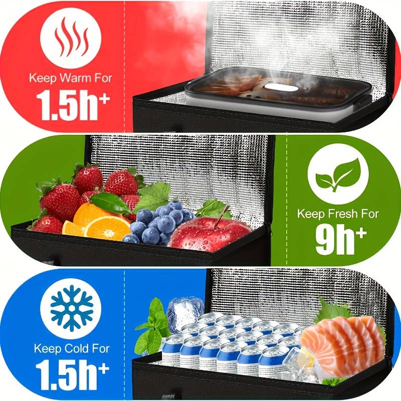 NARWEY INC – wholesale Kyl-/kylväska – 2 st isolerade matkassar med dragkedja kylväska8