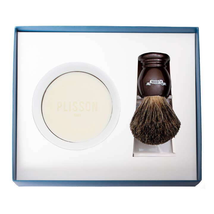 Plisson 1808 - Wholesale Shaving Set/Kit - Men's - Genuine Essential Shaving Brush Initiation Set - 9 colors7