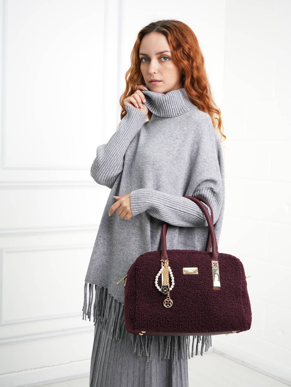 Bessie London – wholesale Tote bag – Women's – COSY LUXE TOTE BAG1