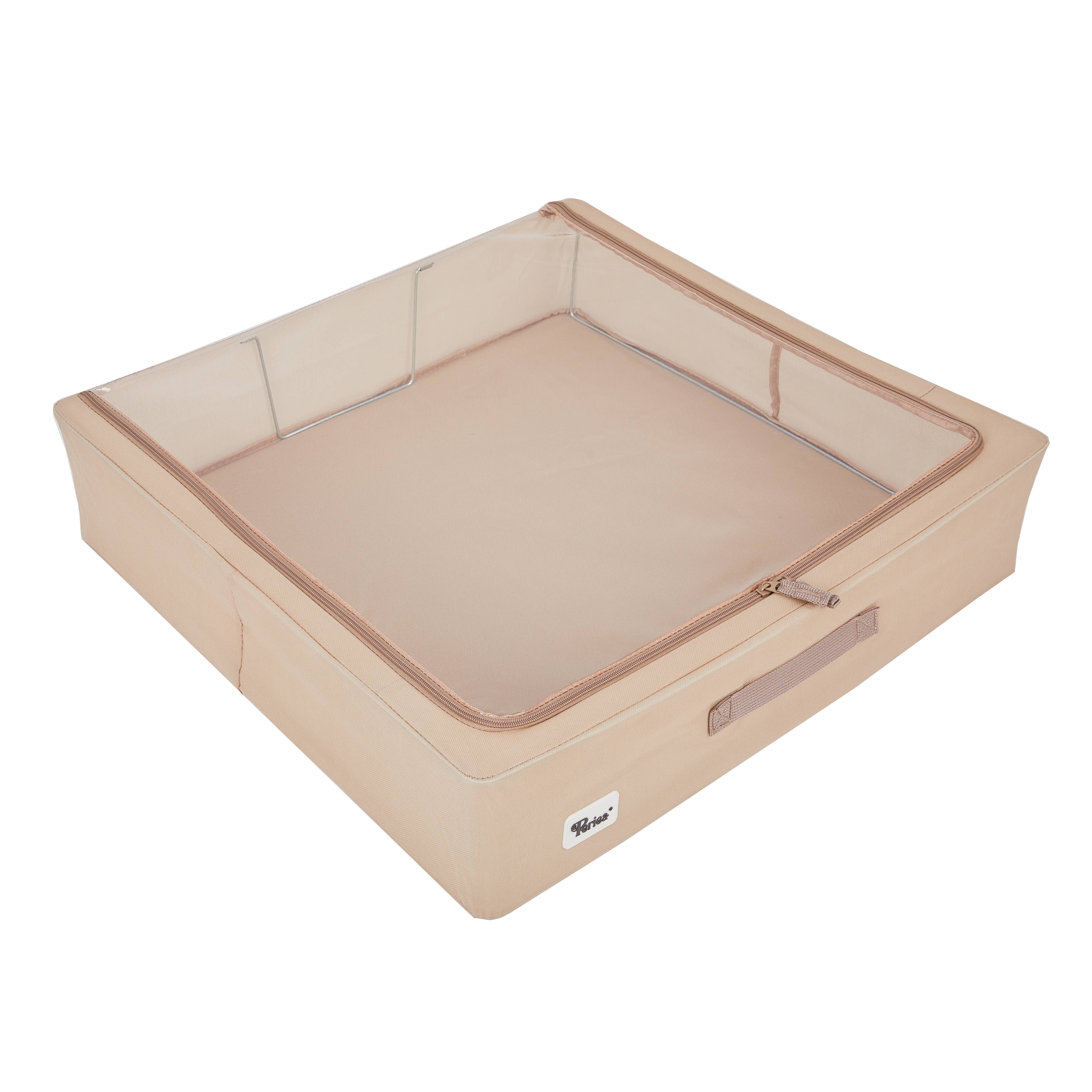 Periea - Vente Bacs de rangement - Boîte de rangement pliante fine Periea pour dessous de lit avec couvercle transparent à fermeture éclair12