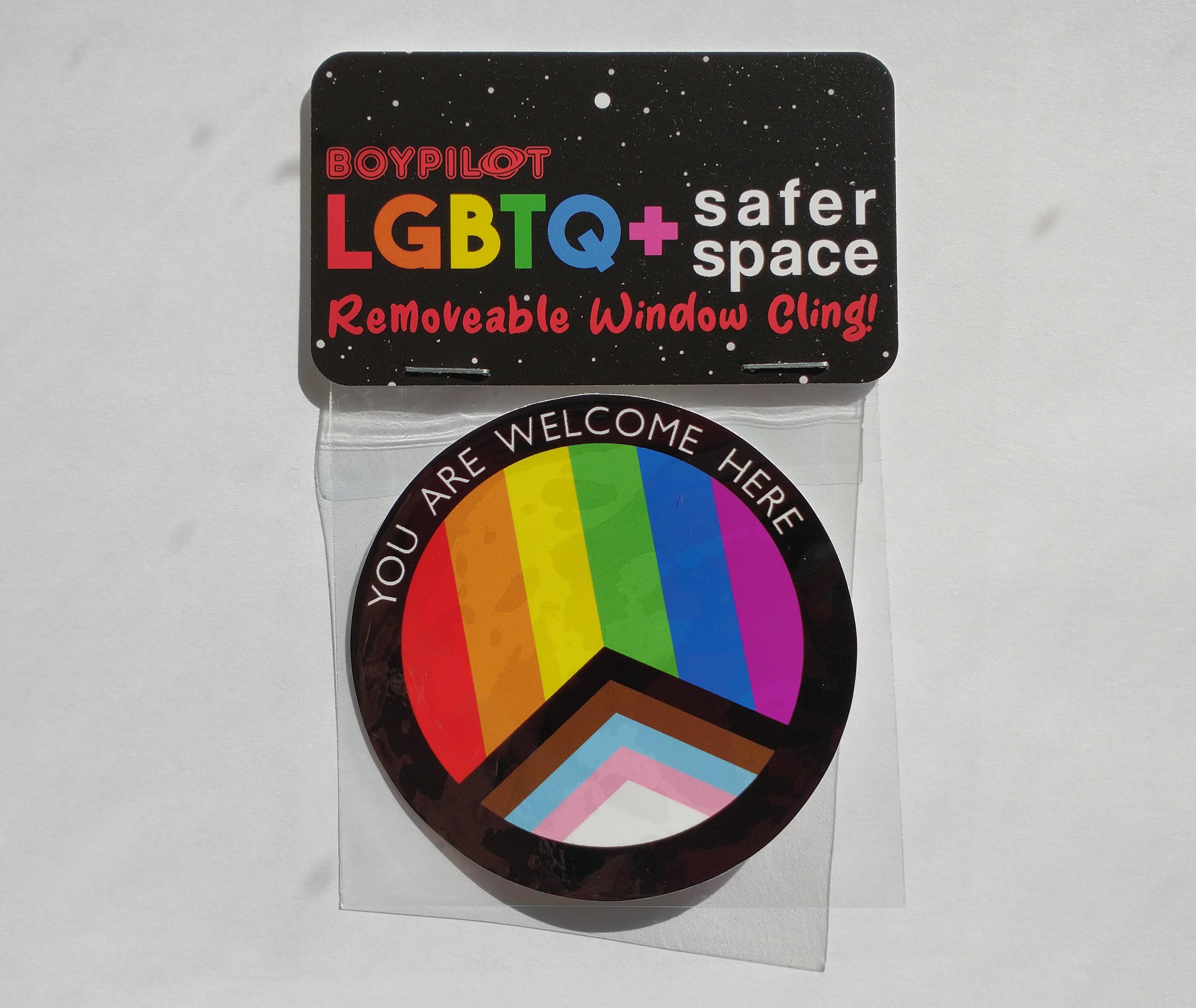 BoyPilot Goods - Wholesale Sticker - LGBTQ+ Safer Space Window Cling7