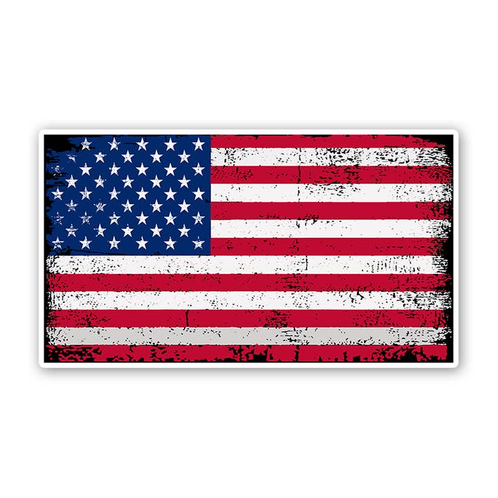 Vintage US Flag Sticker for wholesale by Sticker Atlas
