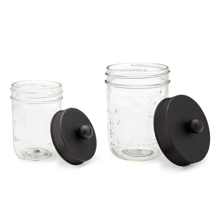 Jarmazing Products - Wholesale Jar - Apothecary Lid Storage Set with Ball Mason Jars - 2 Pack1