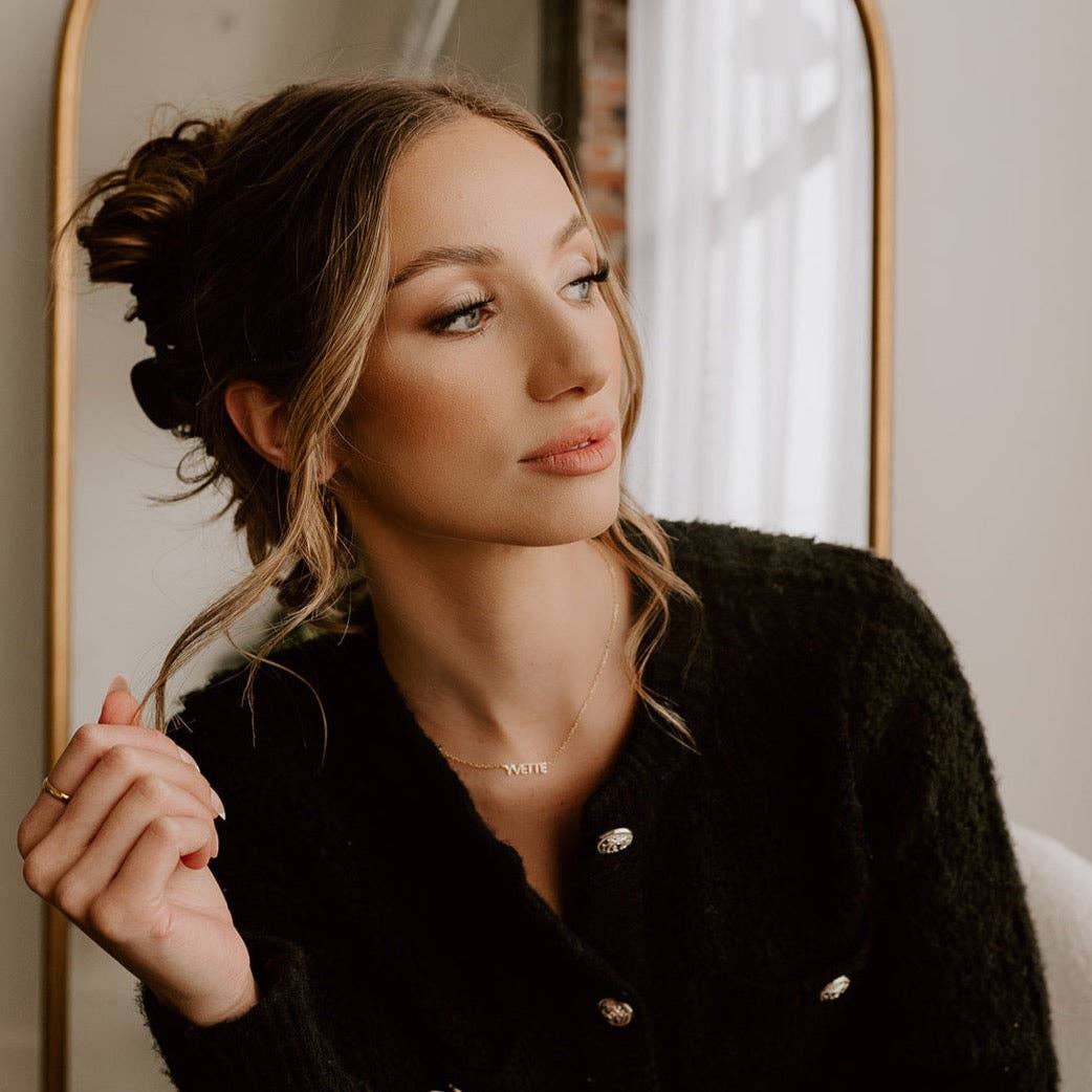 The Sis Kiss - Wholesale Pendant/Charm Necklace - Custom Cherish Mini Paperclip Chain Necklace - Water Resistant2