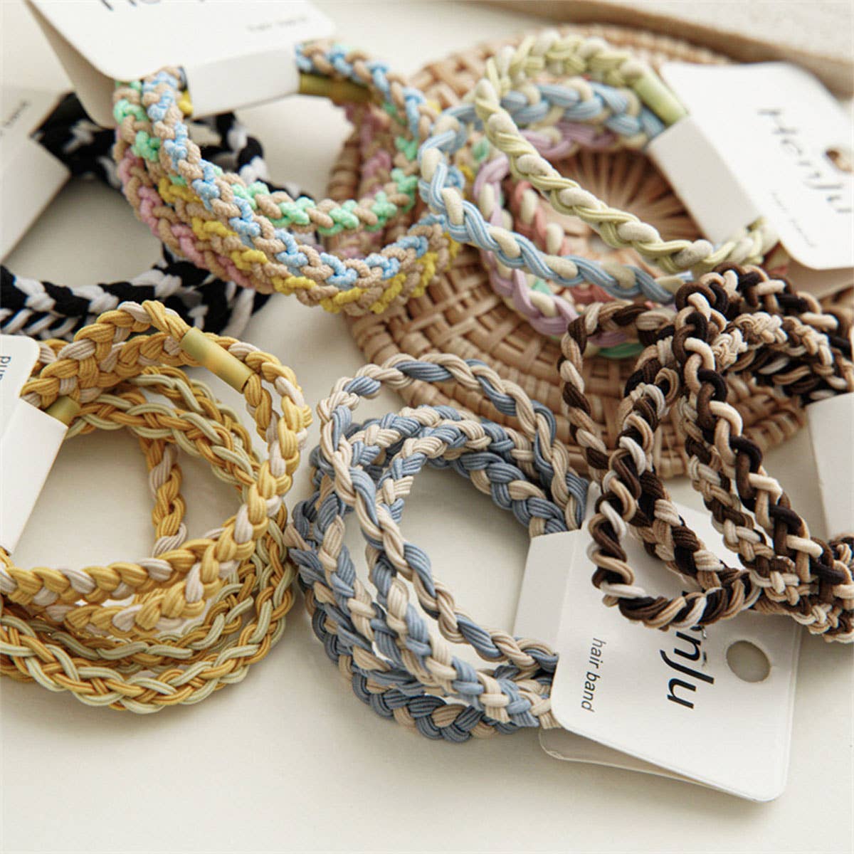ACCITY - Wholesale Hair Tie - Candy Color Twisted Hair Ties , Cute Rubber Bands- CWAHA033916