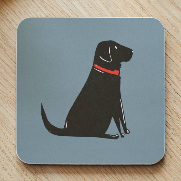 Coaster - Black Labrador for wholesale by Sweet William Designs