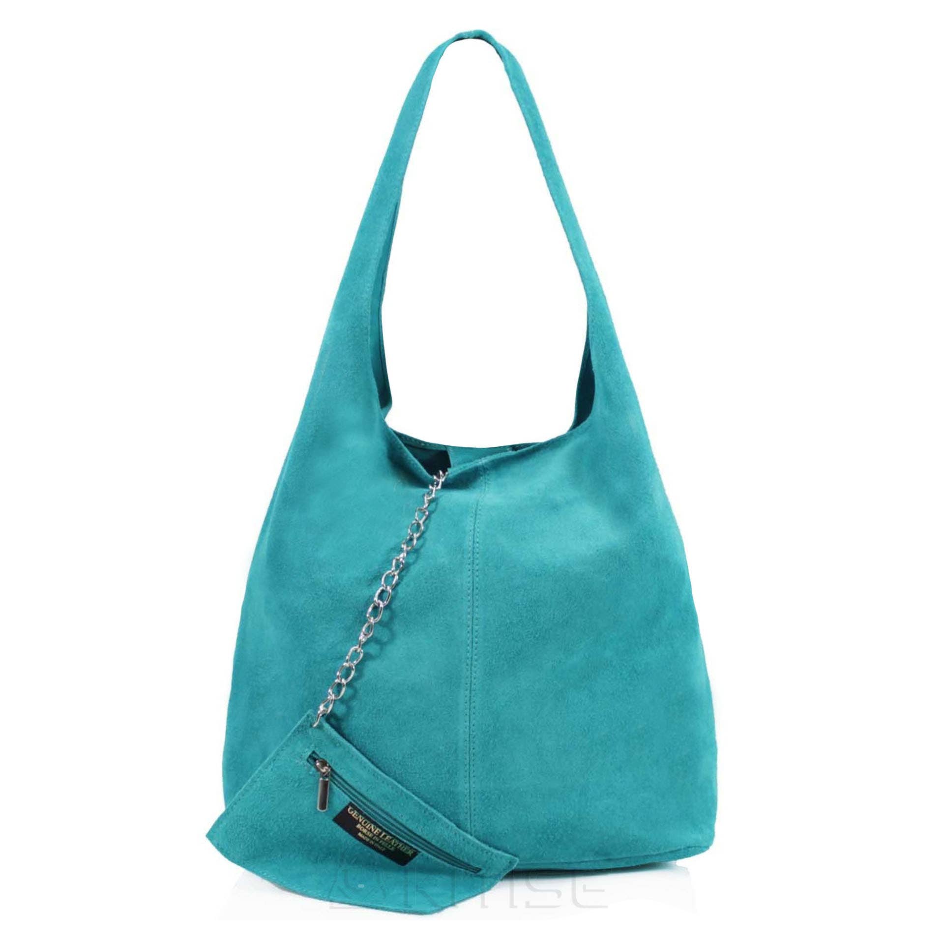 Ellas Trading - Wholesale Tote Bag - Women's - Genuine Italian Suede Large Tote Bag with Purse16