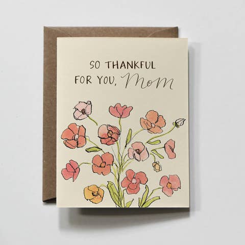 Vallmo | Blommig bukett glad mors dag gratulationskort för wholesale av everglow handmade