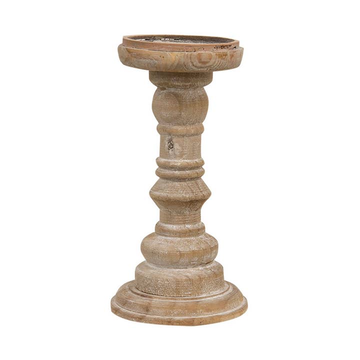 Hoge noodlijdende witte houten pilaar, 9.5” voor wholesale door CWI Gifts