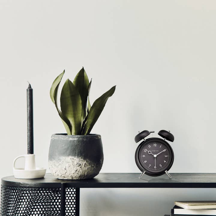 NeXtime - Wholesale Alarm Clock - Alarm Clock 12 x 14 x 6cm-Metal-NeXtime "Golden Hour"2