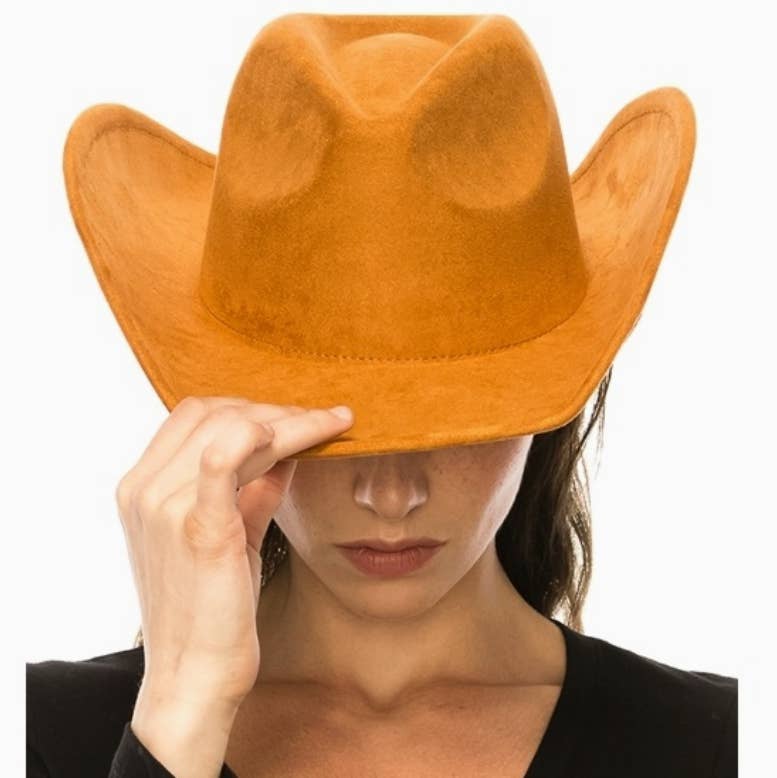Bella Betty - Vente Chapeau de cowboy – femme - CHAPEAU DE COWBOY EN DAIM VÉGÉTALIEN6