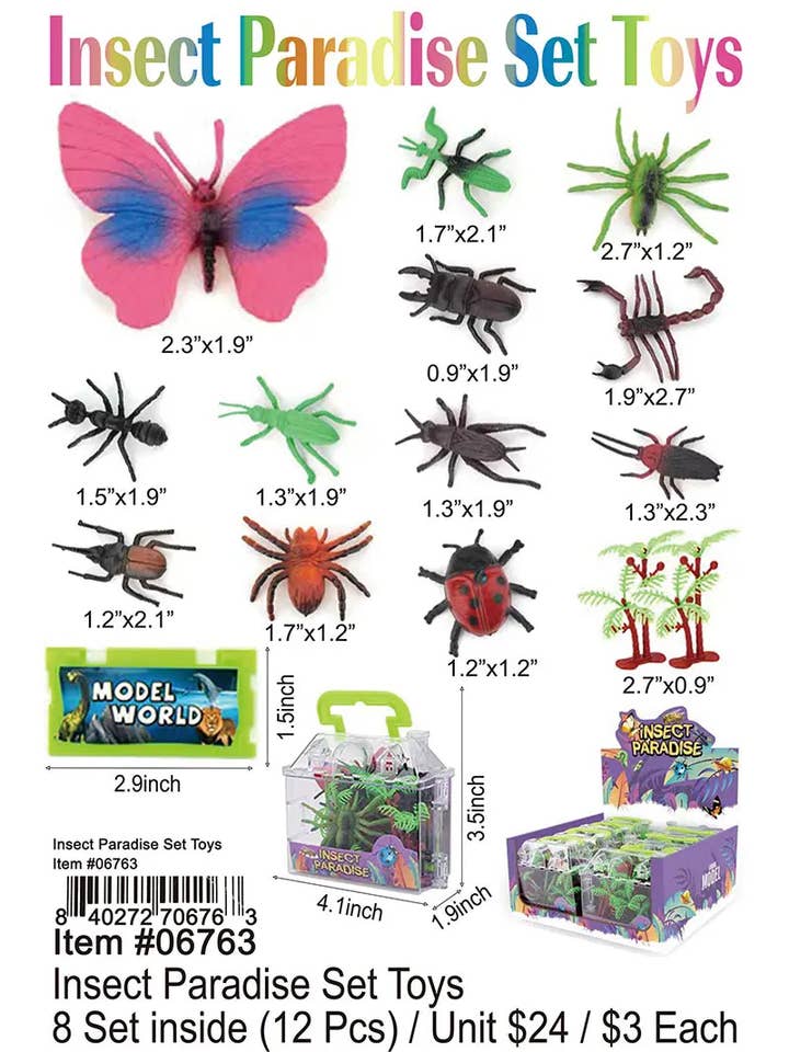 Insect Paradise Set Toys . for wholesale by Puka Creations