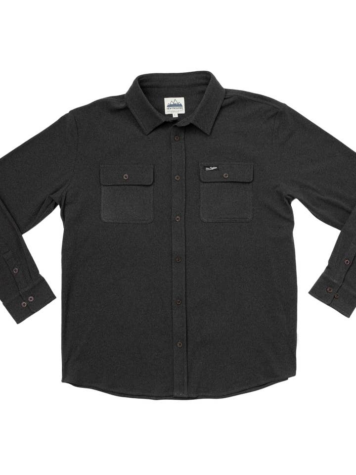 New Frontier - Wholesale Button Down Shirt - Men's - Men's Flex Flannel (Coal)