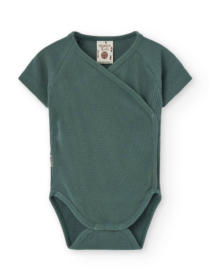 Blauer Kimono-Body Haruka mit Waffelmuster für den Großhandel von Tiralahilacha