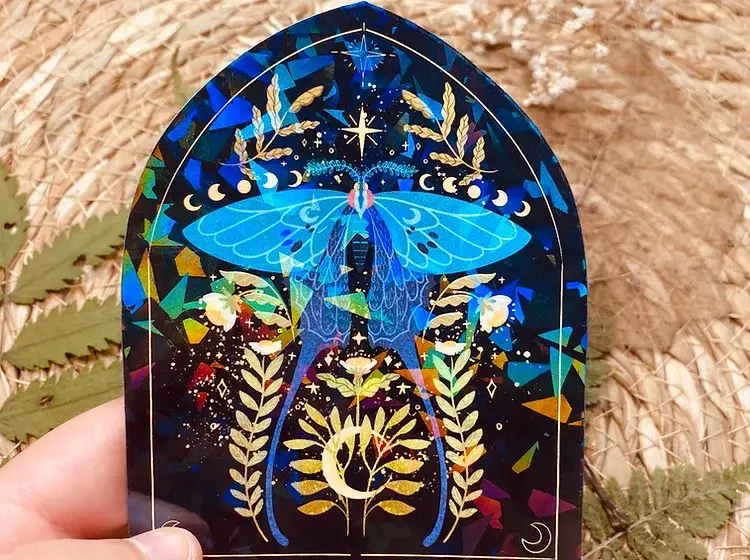 Split Moon Studios - Venta al por mayor Pegatina - Pegatinas de vinilo holográficas con mariposas para Bullet Journal2