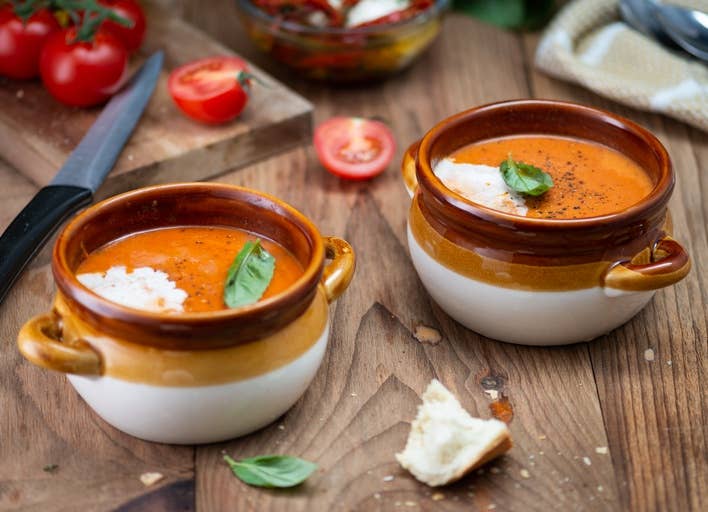 Kook - Wholesale Serve Bowl - Kook Puebla Ceramic French Onion Soup Crocks, Set of 4,18 oz3