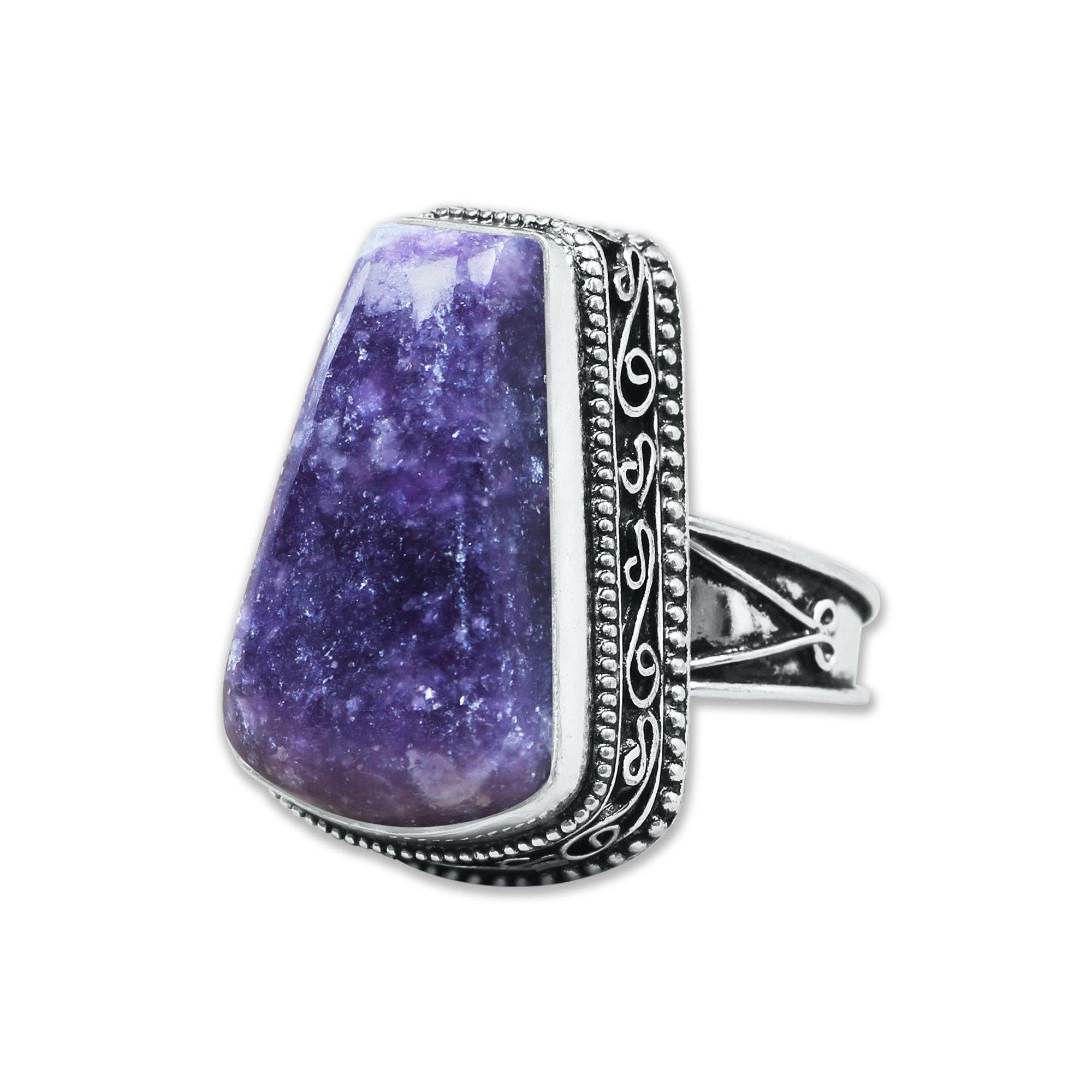 Handmade Jewels – wholesale Cocktail/statement ring – Artisanal Silver-Plated Statement Rings – Assorted Gemstones with Designer Bands (US Sizes 6–10, Non-Adjustable)17