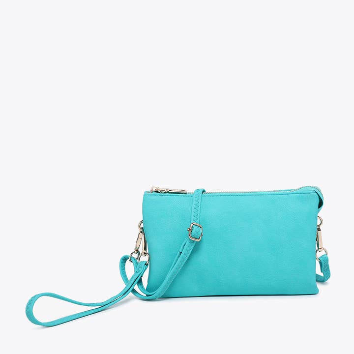 Jen & Co. - Wholesale Crossbody Bag - Women's - M013 Riley Monogrammable 3 Compartment Crossbody/Wristlet