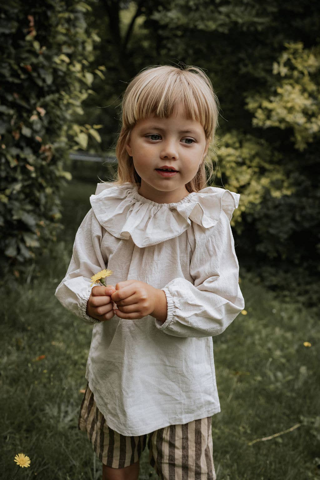 Annie & Charles – wholesale T-shirt – Kids – Annie & Charles® LISA linen blouse with collar14