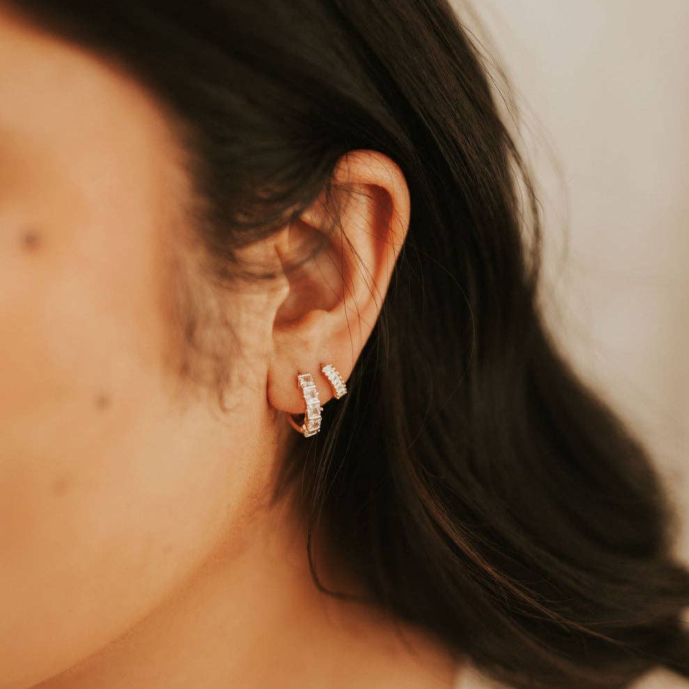 Mauve Jewelry Co. - Wholesale Huggie Earrings - Ivy Diamond Hoops4